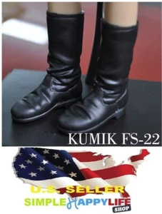 KUMIK 1/6 Black combat Boots HOLLOW for 12'' Female Figure worldbox Phicen ❶USA❶ - Picture 1 of 2