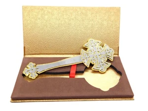 Metal Blessing Hand Cross Father Priest Double Sided Jerusalem Holy Land - Bild 1 von 4