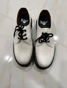 Men’s Shoes Dr. Martens 8053 Leather Platform Shoes WHITE SIZE 10