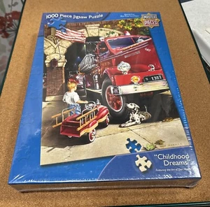 Master Pieces Childhood Dreams Fire Truck 1000 Piece Jigsaw Puzzle NEW Sealed - Picture 1 of 6