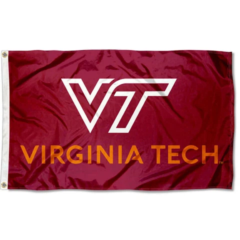 Virginia Tech Hokies Flying VT Flag Large 3x5 Cover