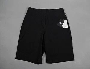 DKNY Shorts Damen M Schwarz Bermuda Komfort Stretch Pull On Neu mit Etikett - Bild 1 von 6
