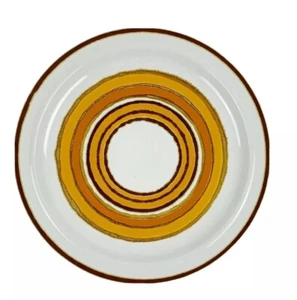 Acsons Japan Stoneware Corona 1141 Dinner Plate 10 5/8" Orange Brown Retro - Picture 1 of 4