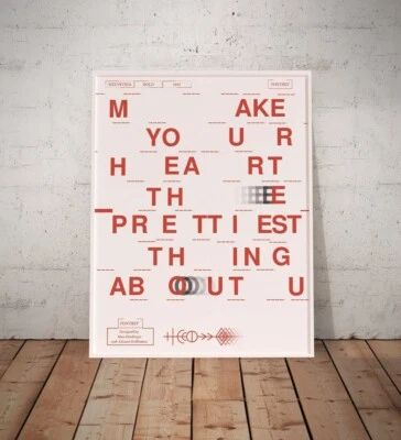 Affirmation Poster, Typography Wall Decor, Trendy Quote Poster, poster no frame - Image 1 of 4