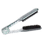 Abs Transparent Splint Comb With Glitter Powder Miss Bristle Flat Straightener