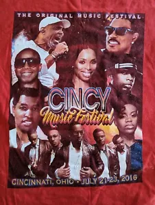 Vintage 2016 CINCY Musik Festival T-Shirt Doug E Fresh Frankie Beverly Fantasia - Bild 1 von 12