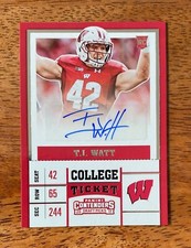 T.J. Watt 2017 Contenders Draft Picks Rookie Autograph Pittsburgh Steelers