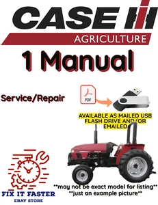 CASE IH DX24E TRAKTOR HANDBUCH WERKSTATT SERVICE REPARATUR PDF USB - Bild 1 von 2