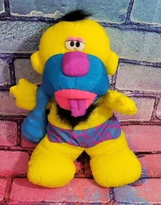 1992 Fisher Price Puffalump Yellow Caveman Squeaker Plush Toys - Rare - Picture 1 of 3