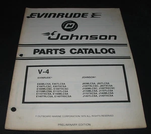 Parts Catalog Outboard Marine V 4 Evinrude / V-4 Johnson Ersatzteilkatalog 1979! - Imagen 1 de 1