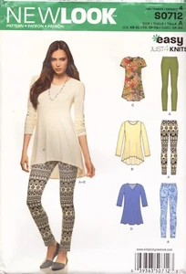 New Look 0712/6323 ~ Misses Top w/Long or Short Sleeves and Hemline ~ Leggings - Picture 1 of 5