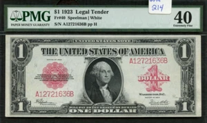 1923 $1 Legal Tender Fr 40 PMG Extremely Fine-40 FREE SHIPPING 0214 - Picture 1 of 2