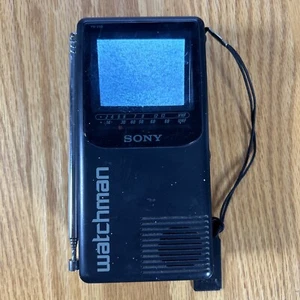 Vintage Sony Watchman TV FD-230 With Stand Antenna Works Has Wear - Picture 1 of 22