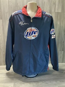 Rusty Wallace Jacket Large Miller Lite Embroidered Racing Chase - Picture 1 of 15