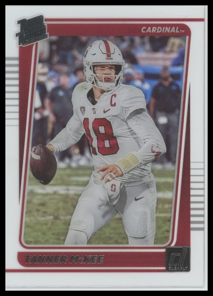 2023 Panini Chronicles Draft Picks Clearly Donruss #48 Tanner McKee Stanford - Image 1 of 1