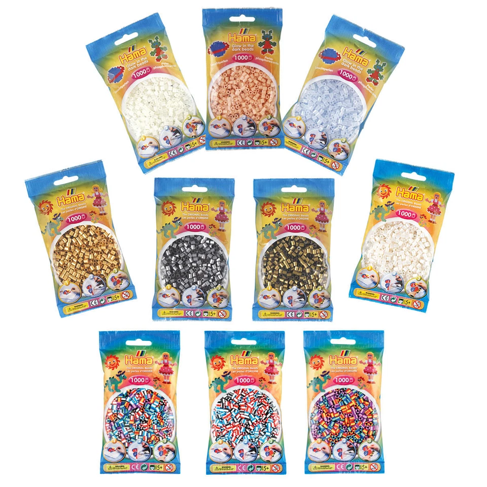 Hama 1000 Midi Bügelperlen 207-XX Ø 5 mm SONDERFARBEN STREIFEN Beads Steckperlen - Bild 1 von 1