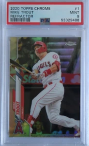 Mike Trout 2020 Topps Chrome Refractor PSA 9 Mint LA Angels - Bild 1 von 3