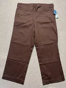 NWT Classic Elements Women's Chino Pants Brown 100% Cotton Wrinkle Resistant - Picture 1 of 10