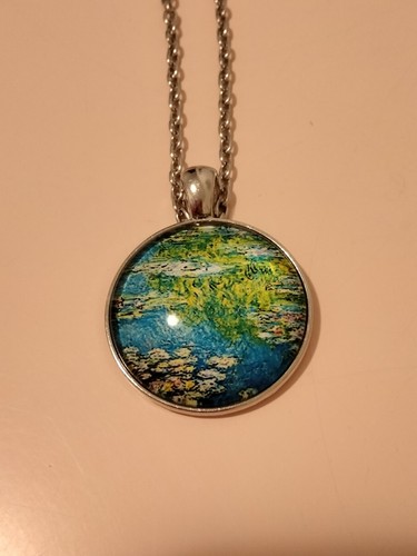 Collana Vetro Cabochon Dipinto Donna Idea regalo San Valentino