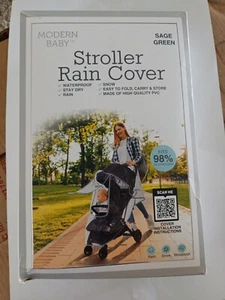 MODERN BABY Stroller Rain Snow Windproof Cover Universal - Sage Green - Picture 1 of 1