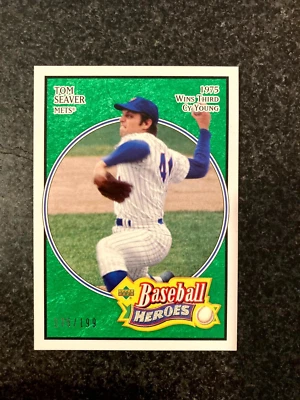 2005 Upper Deck Baseball Heroes Emerald Green - #28 Tom Seaver 175/199 B9 - Image 1 of 2