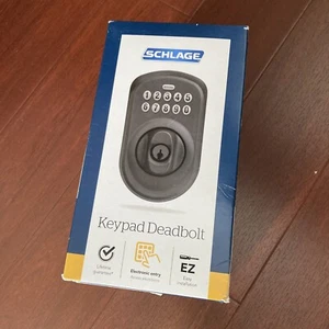 Schlage BE365 PLY 622 Plymouth Teclado Deadbolt Electrónico Negro Mate Nuevo - Imagen 1 de 8
