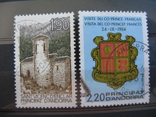 ANDORRE FRANCAIS oblitérés n° 354, 355