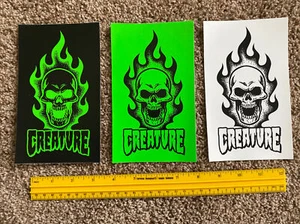Creature Skateboards Sticker 3 Stück Flaming Skull - Bild 1 von 1