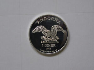 1 Stück -Andorra Eagle 2013 Silber  1 Unze,1 Oz Neu in Münztasche