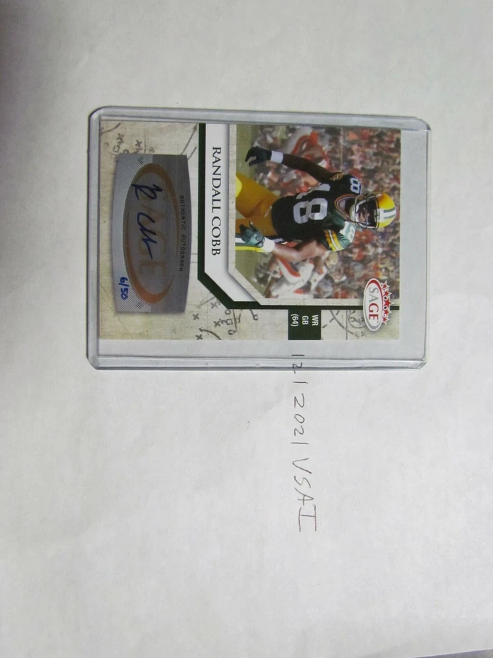2011 Sage Randall Cobb Signed Card JSA Auct  - Image 1 of 2