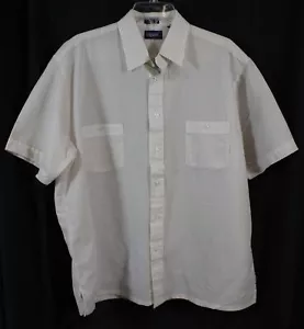 Vtg Kingsport Shirt Mens Polyester Nylon Short Sleeve Semi Sheer Retro MCM XL - Picture 1 of 7