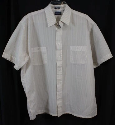 Vtg Kingsport Shirt Mens Polyester Nylon Short Sleeve Semi Sheer Retro MCM XL - Image 1 of 4