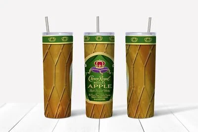 Vaso delgado Crown Apple Design #2 - 20 oz Foto 1 de 2