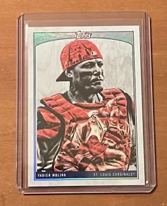 2022 TOPPS X LAUREN TAYLOR #26 YADIER MOLINA RAINBOW FOIL # 114/199 - Picture 1 of 2