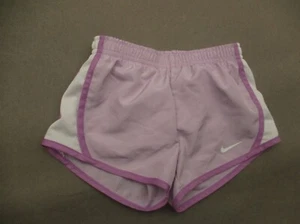 NIKE DRI-FIT Size 2-3 YRS Girls Pink Stretch Waist Lined Running Shorts 181 - Picture 1 of 5