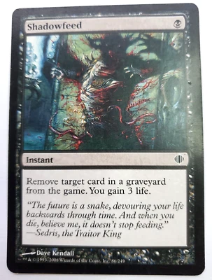 MTG Magic The Gathering Card ShadowfeedInstant Shards of Alara Black  - Image 1 of 2