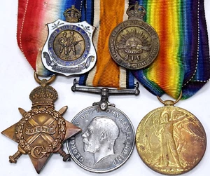 *16th Battalion Gallipoli 1st Day Lander WW1 Australian medals & badges Flanagan - Picture 1 of 13