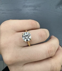 Proposal Ready! Lab Grown Diamond Ring | 1.10ct | IGI E/VS 18K Y.GOLD - Picture 1 of 14