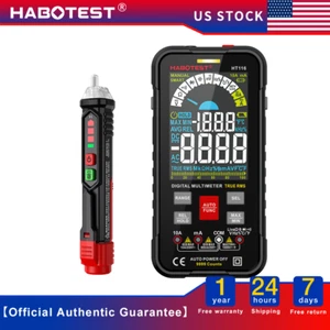 HABOTEST HT116 Multimetro Digitale AC DC Amperometro Ohmmetro Volt Metro Tester Ohm - Foto 1 di 20