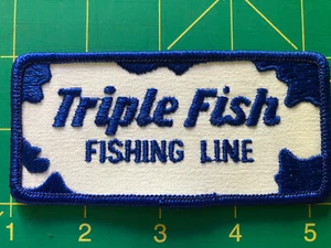 Triple Fish Fishing Line  Collectors Patch Fishing - Picture 1 of 3