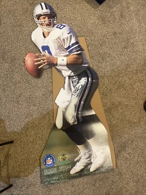 1997 Upper Deck Troy Aikman Cartón Tamaño Natural Recortado Stand-Up - Totalmente Nuevo Foto 1 de 4