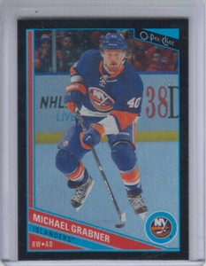 13/14 OPC New York Islanders Michael Grabner Black Rainbow card #18 Ltd #/100
