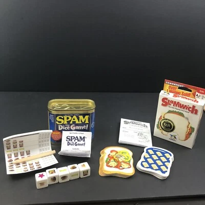 Lot Of 2 Family Games Spam The Dice Game & Slamwich Great For Picnics Roadtrips - Image 1 of 4