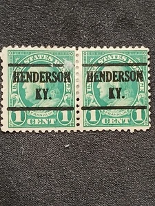 2 X Dark Green BEN FRANKLIN VINTAGE 1908 ONE CENT STAMP RARE USED - Picture 1 of 7
