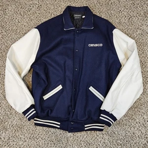 Settlemier's Jacke Herren 44 Wolle & Leder außen gesteppt Nylonfutter Gensco - Bild 1 von 12