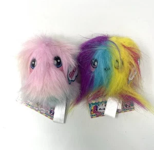 SQUEEZAMALS SERIES 2 PETS GRAPE SCENTED FLUFFY FURBALL SQUISHY PLUSH SET OF 2NEW - Picture 1 of 2