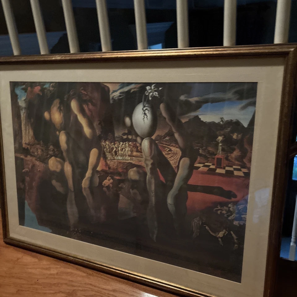 超现实幻想艺术印刷带框抽象梦幻拼贴墙萨尔瓦多·达利大号 — 第 1/4 张图片