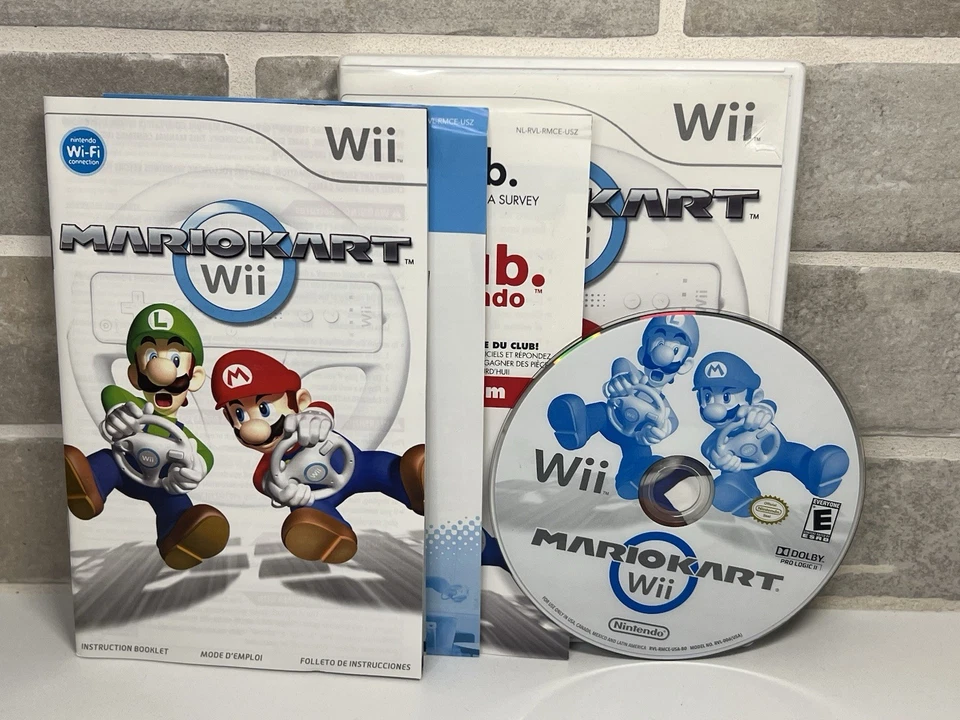 Mario Kart Wii - Nintendo - Complete CIB - Inserts - TESTED - Image 1 of 4