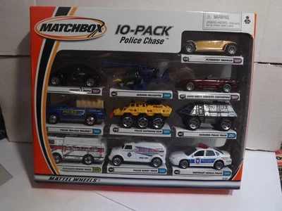 2000 Matchbox 10 Pack Police Chase Impala Police-Armored Police-Robot Truck &Mor - Image 1 of 4