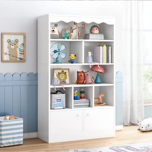 Foret Bookshelf Kids Bookcase Display Rack Organiser Children Cabinet Shelves Wh - Picture 1 of 7